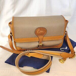 Dooney & Bourke Vintage All Weather Leather Surrey Messenger Flap in Taupe, GUC